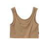 Mystic Glow Crop Tank Women slate brown