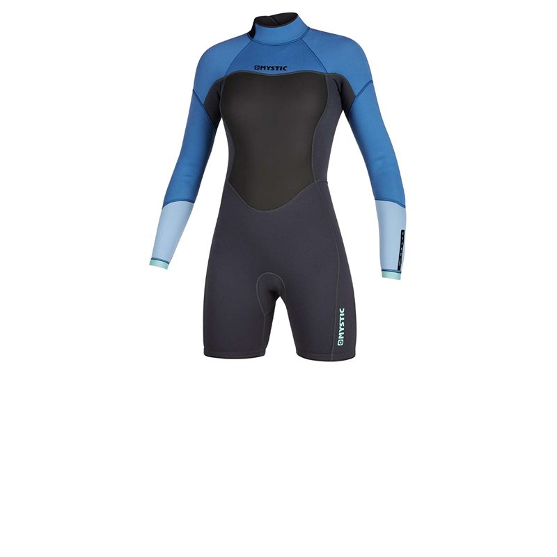 Mystic Brand Longarm Shorty 3/2mm Bzip Flatlock Women menthol blue Mystic Brand Longarm Shorty 3/2mm Bzip Flatlock Women menthol blue