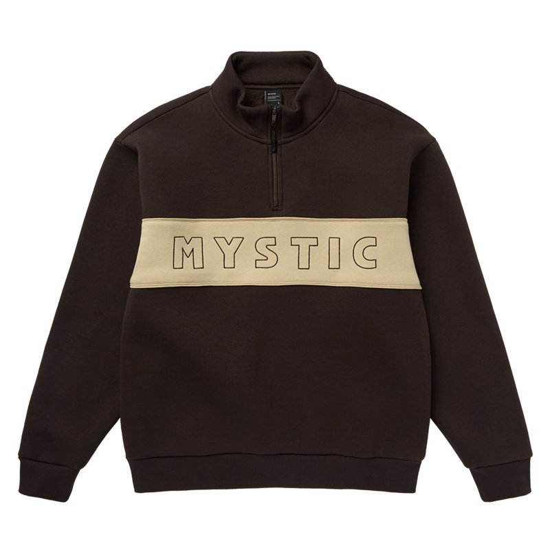 Mystic Slate Half Zip Sweat dark brown