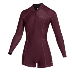 Mystic Lunar Longarm Shorty 2/2mm Fzip Women oxblood red