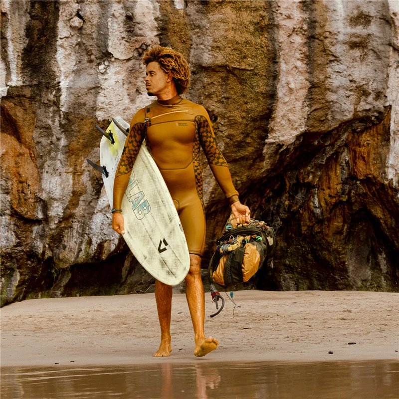 ION Wetsuit Seek Core 3/2 Shorty LS Front Zip men gold-burst