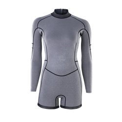 ION Wetsuit Amaze Shorty 2.0 LS Back Zip women - black-mural