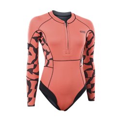 ION Wetsuit Amaze Hot Shorty 1.5 LS Front Zip women tiger-coral