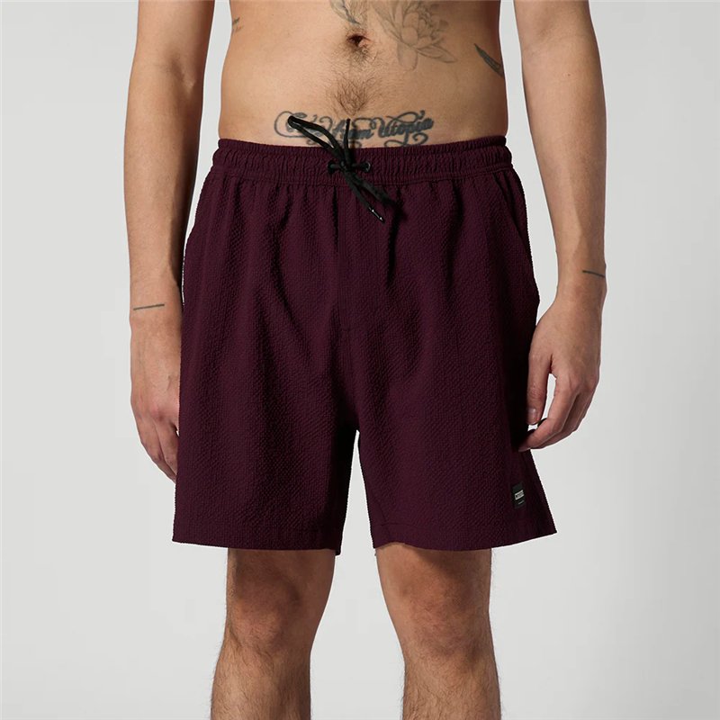 Mystic Brand Structure Swim Short oxblood red