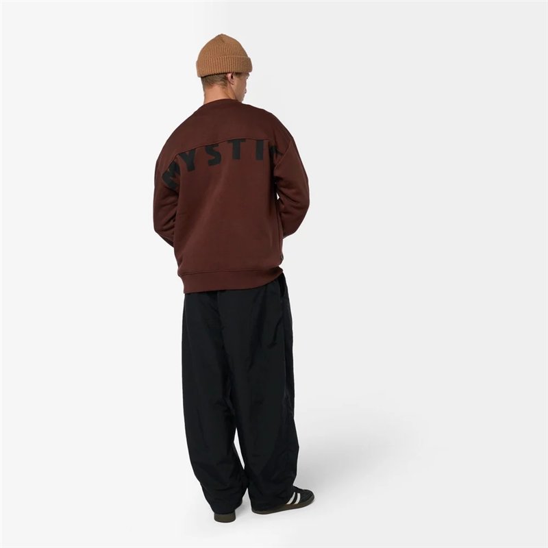 Mystic Profile Crew Sweat deep brown
