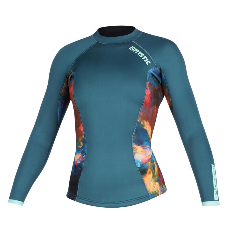 35000.200075  - Mystic Diva L/S Vest Neoprene 2mm Women teal