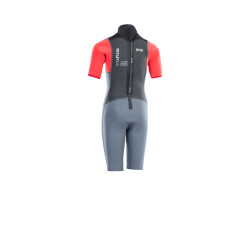 ION Wetsuit Capture 2/2 Shorty SS Back Zip junior steel blue/red/black