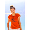 Swiss Kitesurf Spot Tee woman rusty red