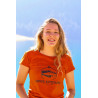 Swiss Kitesurf Spot Tee woman rusty red