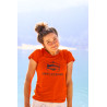 Swiss Kitesurf Spot Tee woman rusty red