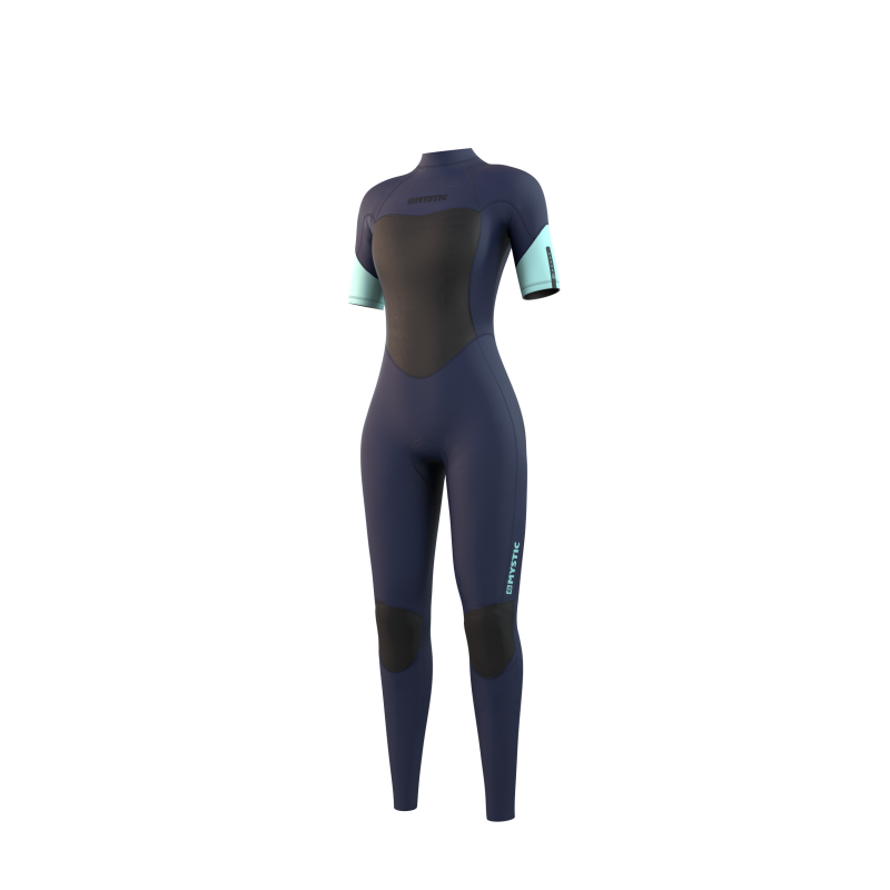 Mystic Brand Shortarm 3/2mm Bzip Flatlock Women night blue Mystic Brand Shortarm 3/2mm Bzip Flatlock Women night blue